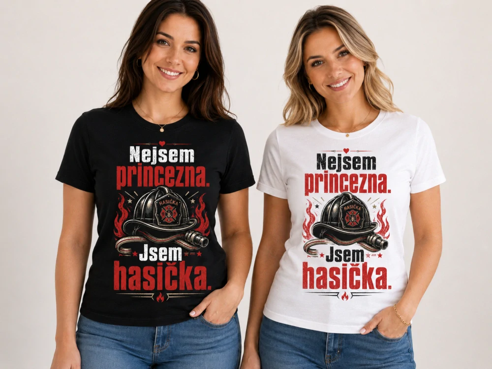 Triko dámské - Nejsem princezna. Jsem hasička.