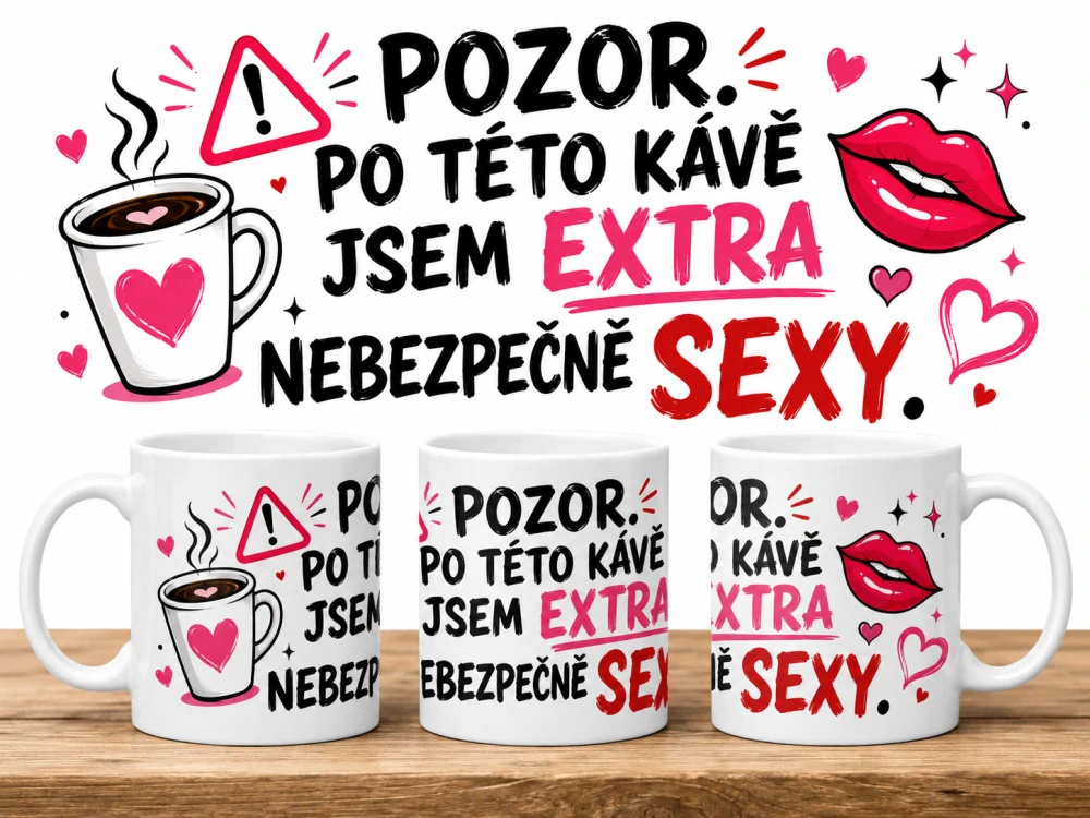 HRNEK - Pozor. Po této kávě jsem extra nebezpečně sexy.