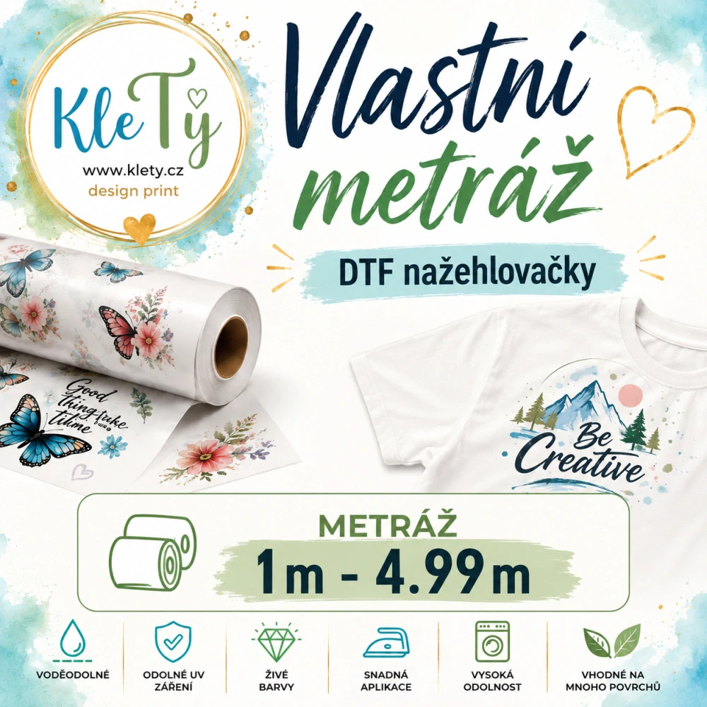 NAŽEHLOVAČKA - Vlastní metráž DTF
