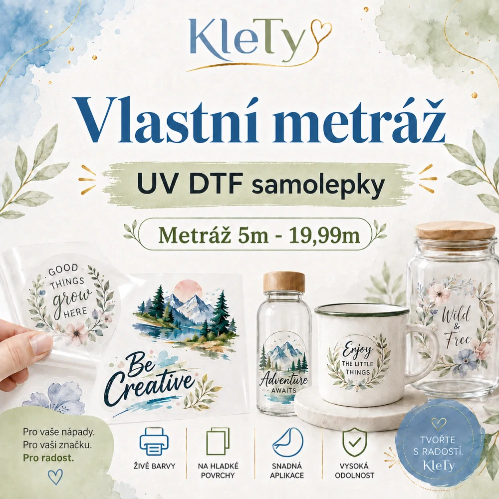 UV DTF SAMOLEPKA - Vlastní metráž