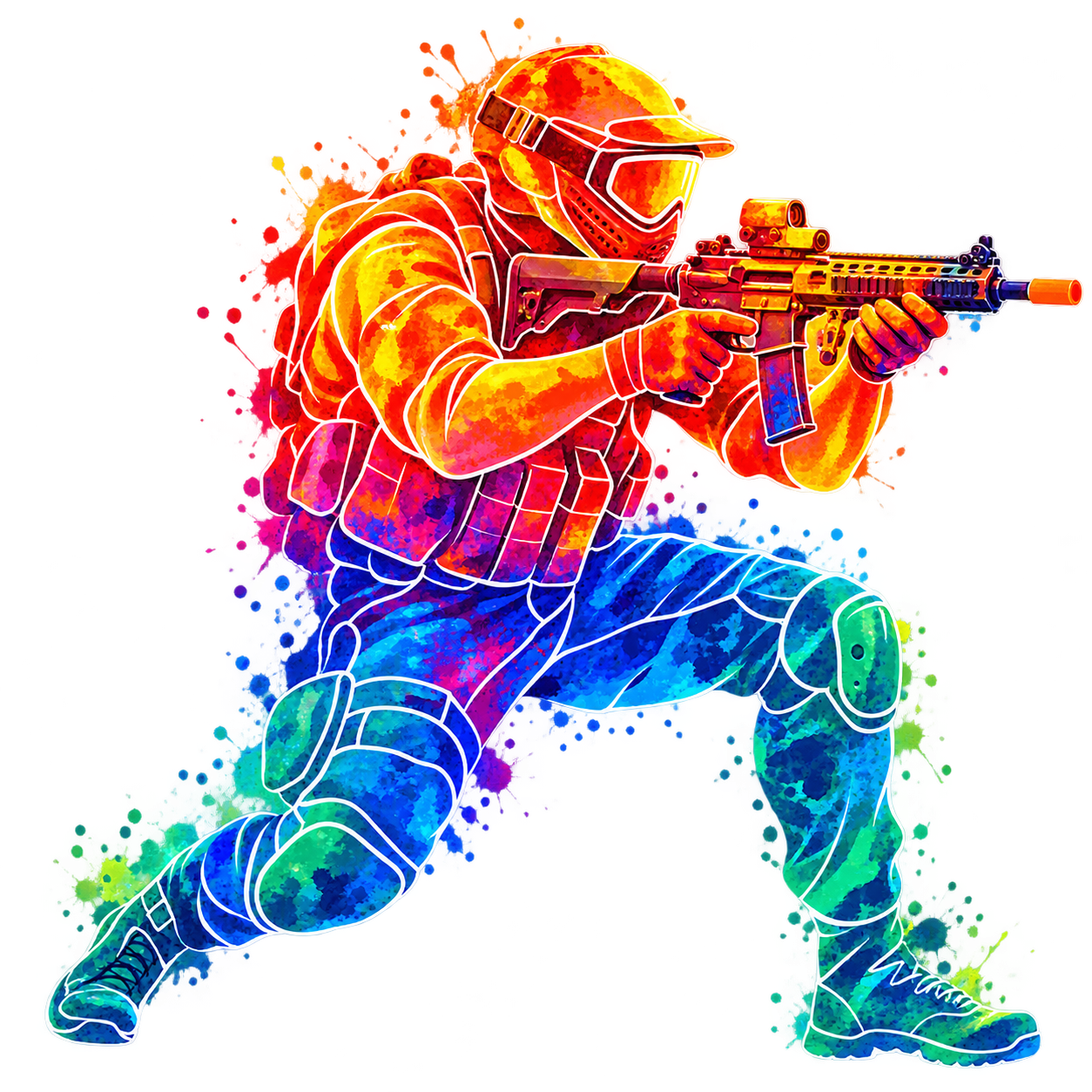 NAŽEHLOVAČKA - Airsoft voják abstrakt