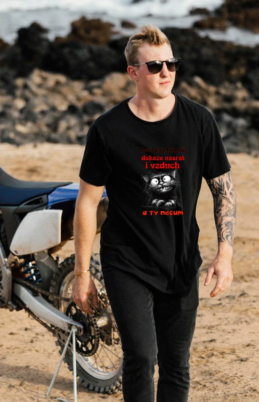 TRIKO pánské - Jsou dny kdy mě dokáže nasrat i vzduch a ty nečum - kočka