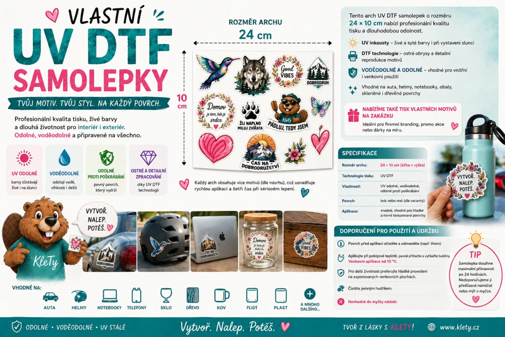 UV DTF samolepky - Trpaslíci na houpačce s máky
