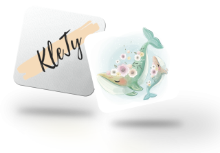 Magnetka - velryby akvarel