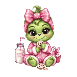 NAŽEHLOVAČKA - Grinch se sušenkami mimi holčička