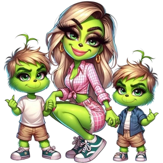 NAŽEHLOVAČKA - Grinch máma a dva kluci