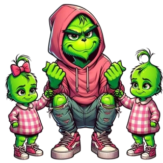 NAŽEHLOVAČKA - Grinch táta a dvě holky