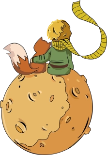 NAŽEHLOVAČKA -  Malý Princ s liškou na planetě