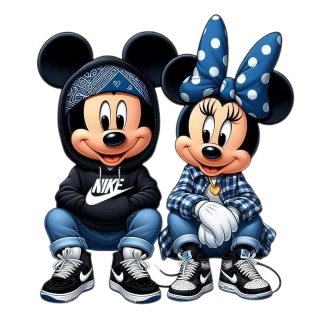 NAŽEHLOVAČKA -  Mickey a Minie v modrém