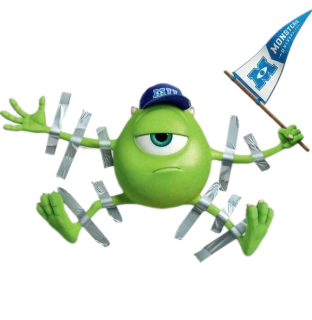 NAŽEHLOVAČKA - Mike Wazowski zalepený