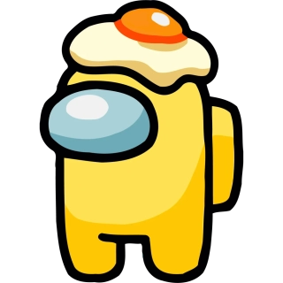 NAŽEHLOVAČKA - Among Us žlutý s vejcem