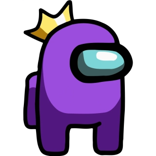 NAŽEHLOVAČKA - Among Us fialový s korunkou