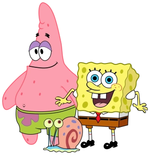 NAŽEHLOVAČKA - spongebob, Gary a Patrick