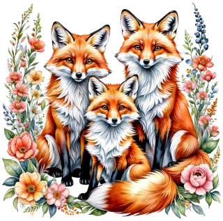 NAŽEHLOVAČKA -  Liščí rodinka