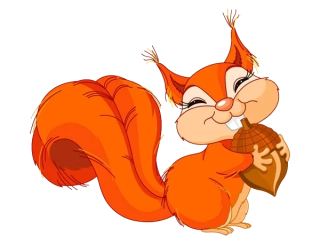 NAŽEHLOVAČKA -  Veverka s oříšky oranžová