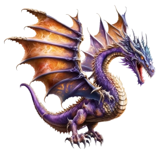 NAŽEHLOVAČKA -  Drak modrý fialový