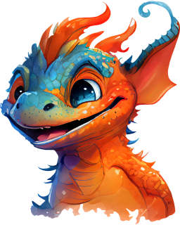 NAŽEHLOVAČKA -  Dráček modro oranžový