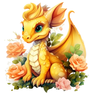 NAŽEHLOVAČKA -  Dráček žlutý s růžemi