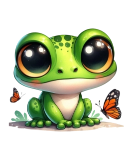 NAŽEHLOVAČKA - Žabka s motýlkem