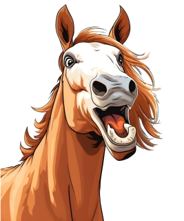 NAŽEHLOVAČKA - Hlava koně vysmátá