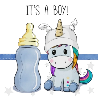 NAŽEHLOVAČKA - Jednorožec Its a boy