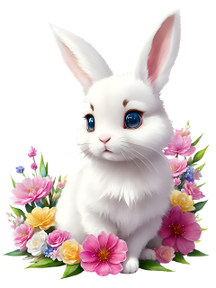 NAŽEHLOVAČKA - Králík s květinami 1