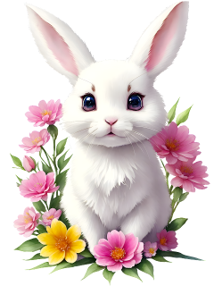 NAŽEHLOVAČKA - Králík s květinami 2