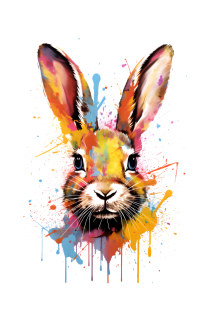 NAŽEHLOVAČKA - Zajíc hlava barevná