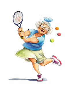 NAŽEHLOVAČKA - Babča hraje tenis