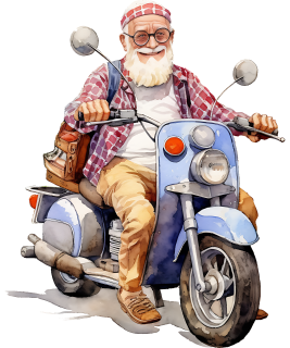 NAŽEHLOVAČKA - Děda na motorce 2