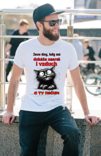 TRIKO pánské - Jsou dny kdy mě dokáže nasrat i vzduch a ty nečum - kočka