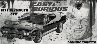 HRNEK - ffast and furious Dominic Toretto 1971 PLYMOUTH GTX D
