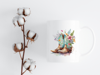 HRNEK - Kovbojské boty s květinami 1