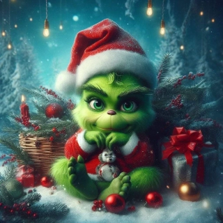 NAŽEHLOVAČKA - Grinch dítko v santovském