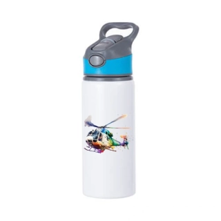 Láhev hliníková - 650 ml Vrtulník akvarel