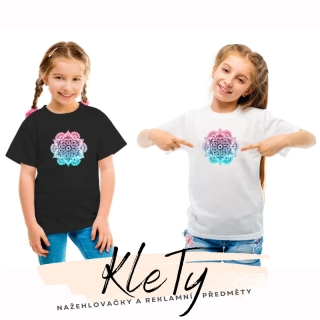 Triko dětské - Mandala modro-růžová