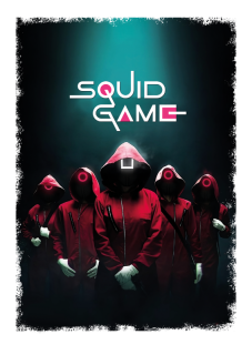 NAŽEHLOVAČKA - Squid Game potisk zeleno-černý