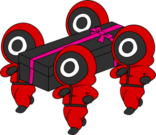 NAŽEHLOVAČKA - Squid Game postavy s dárkem