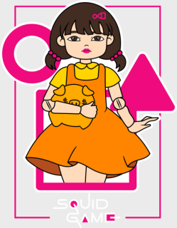 NAŽEHLOVAČKA - Squid Game postava panenky