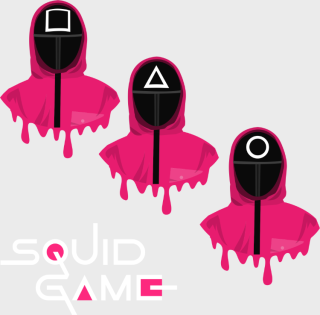 NAŽEHLOVAČKA - Squid Game postavy s nápisem
