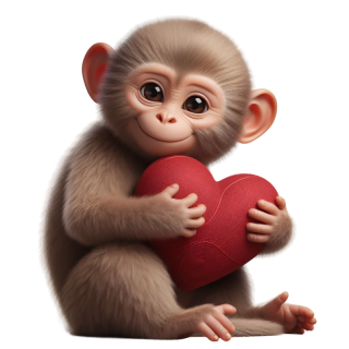 NAŽEHLOVAČKA - Opička se srdíčkem 2