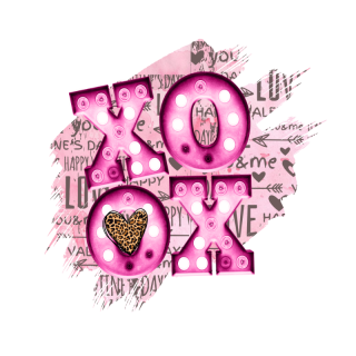 NAŽEHLOVAČKA - Nápis XO OX růžové