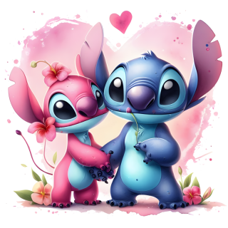 NAŽEHLOVAČKA - Stitch And Angel se srdíčkem