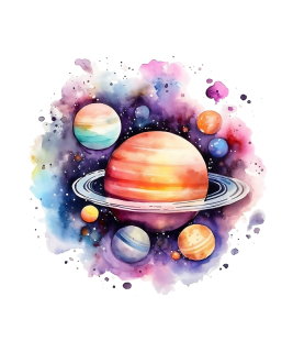 NAŽEHLOVAČKA -  Planety watercolor