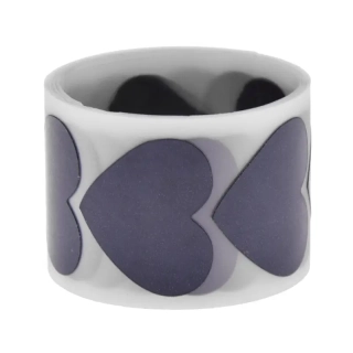 NAŽEHLOVAČKA REFLEXNÍ ČERNÁ - Páska srdíčka 100x3cm