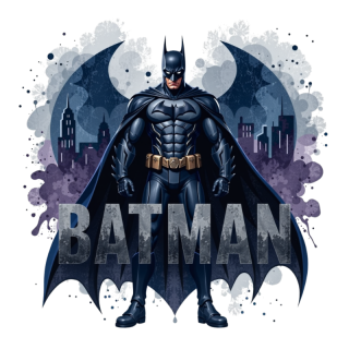 NAŽEHLOVAČKA -  Batman s s nápisem a znamkem v pozadí