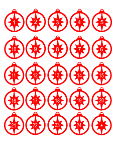 NAŽEHLOVAČKA - Adventní čísla v ozdobě