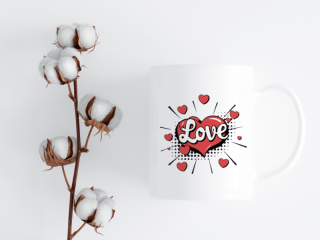 HRNEK - Nápis love s srdíčku