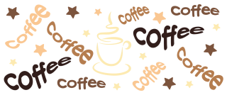 UV DTF samolepky - Coffee nápisy