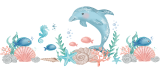 UV DTF samolepky - Delfín